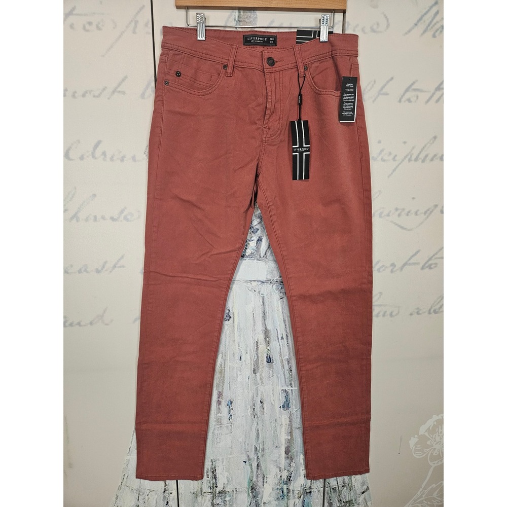 Liverpool Los Angeles Kingston Straight Pants Mens 32x34 Clay NWT
